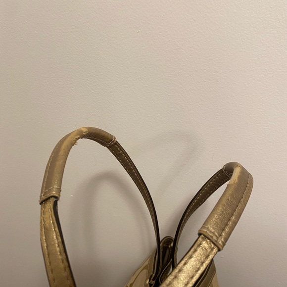 COACH gold and tan purse - Picture 6 of 7